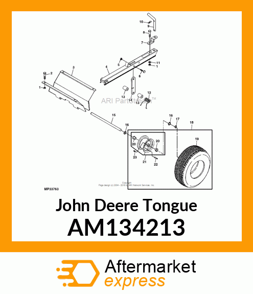 DRAWBAR, 13 W/DECAL AM134213