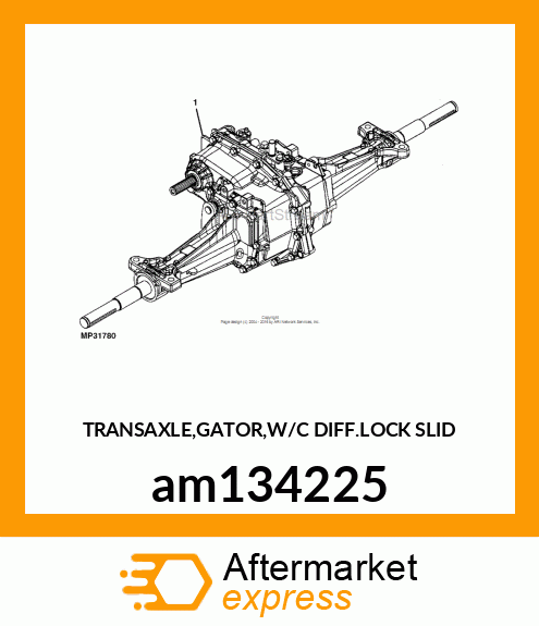 TRANSAXLE,GATOR,W/C DIFF.LOCK SLID am134225