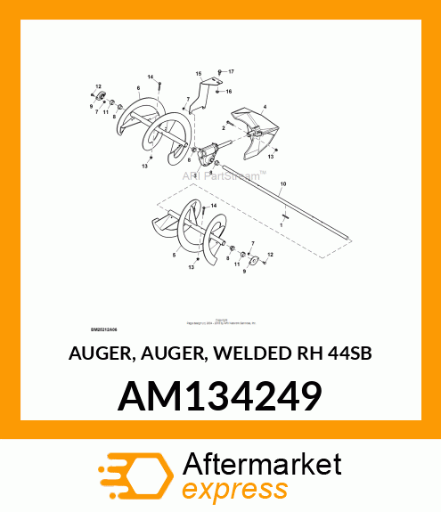 AUGER, WELDED RH (44SB) AM134249