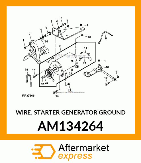 WIRE, STARTER GENERATOR GROUND AM134264
