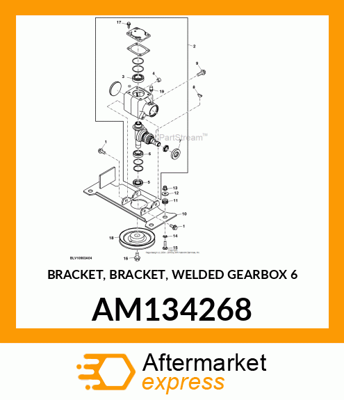 BRACKET, BRACKET, WELDED GEARBOX 6 AM134268