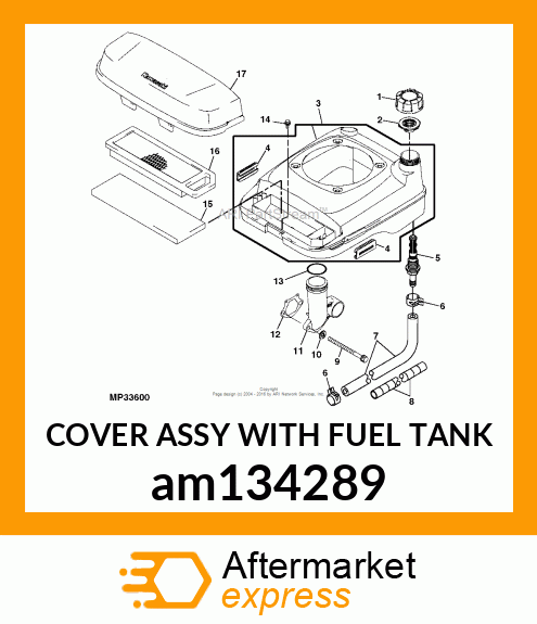 COVER ASSY WITH FUEL TANK am134289