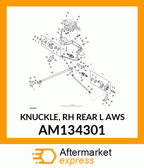 KNUCKLE, RH REAR L AWS AM134301