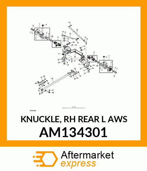 KNUCKLE, RH REAR L AWS AM134301