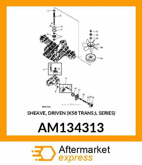 SHEAVE, DRIVEN (K58 TRANS;L SERIES) AM134313