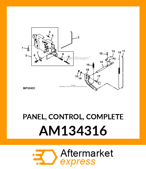 PANEL, CONTROL, COMPLETE AM134316