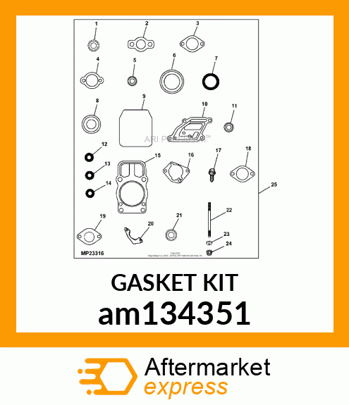 KIT, CYLINDER HEAD GASKETS am134351