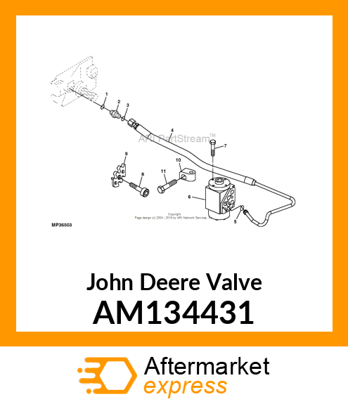 VALVE, STEERING 4.5 CID 5 PORT SIDE AM134431