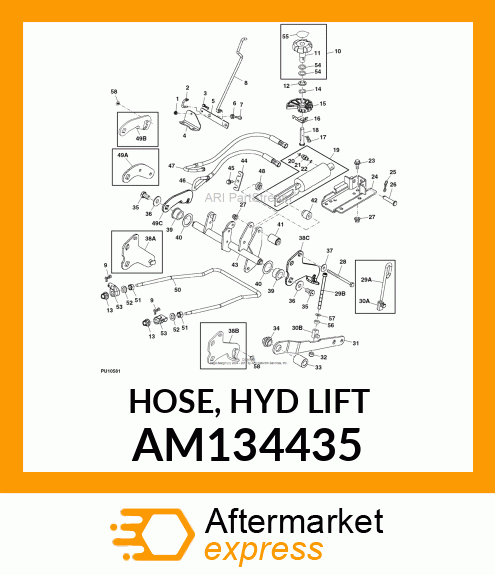 HOSE, HYD LIFT AM134435