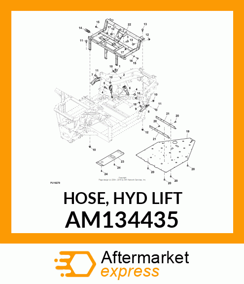 HOSE, HYD LIFT AM134435