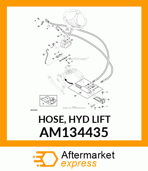 HOSE, HYD LIFT AM134435