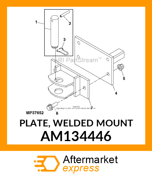 PLATE, WELDED MOUNT AM134446