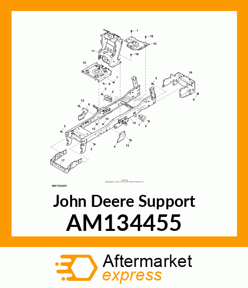 SUPPORT, SUPPORT, WELDED TRACTION D AM134455