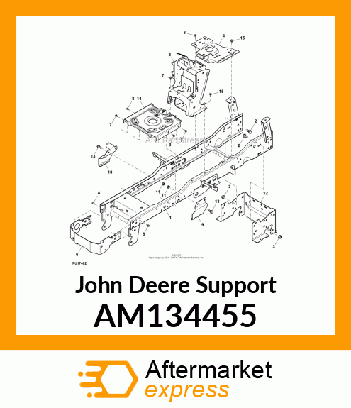 SUPPORT, SUPPORT, WELDED TRACTION D AM134455