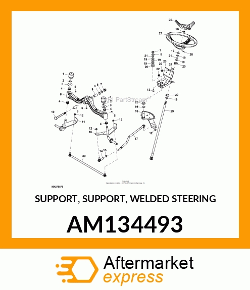 SUPPORT, SUPPORT, WELDED STEERING AM134493