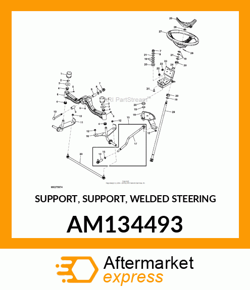 SUPPORT, SUPPORT, WELDED STEERING AM134493