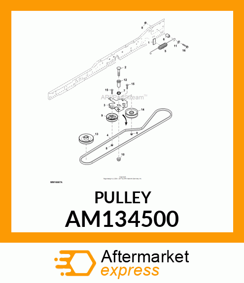 SHEAVE, RIVETED IDLER W/BEARING AM134500