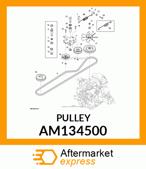 SHEAVE, RIVETED IDLER W/BEARING AM134500