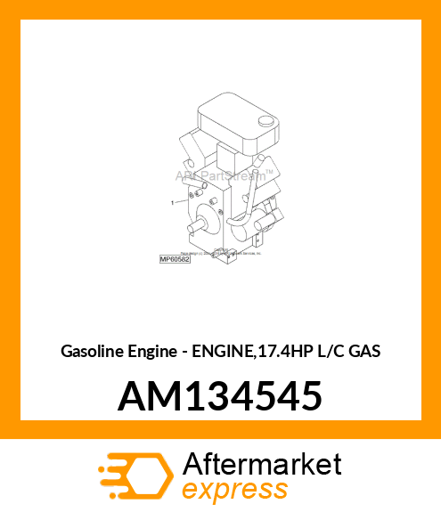 Gasoline Engine - ENGINE,17.4HP L/C GAS AM134545