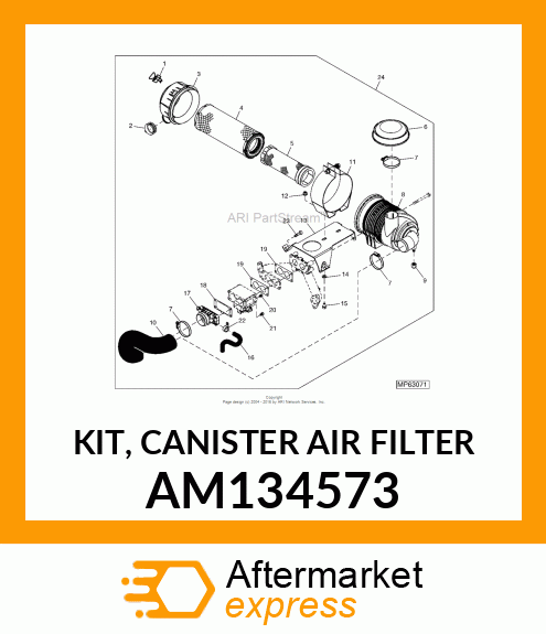 KIT, CANISTER AIR FILTER AM134573