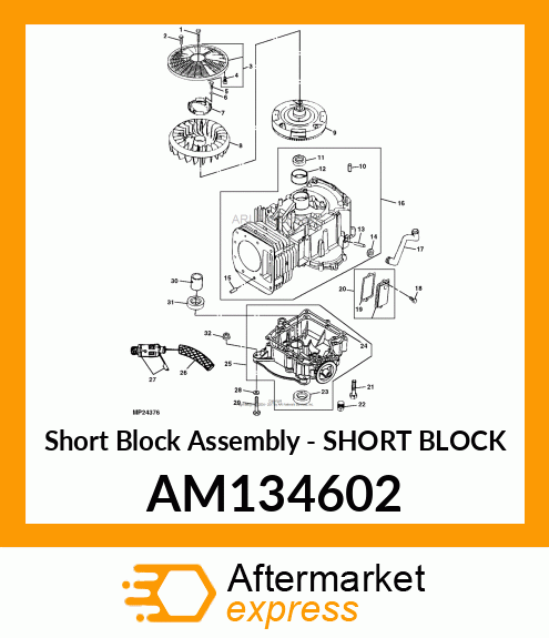 Short Block Assembly - SHORT BLOCK AM134602