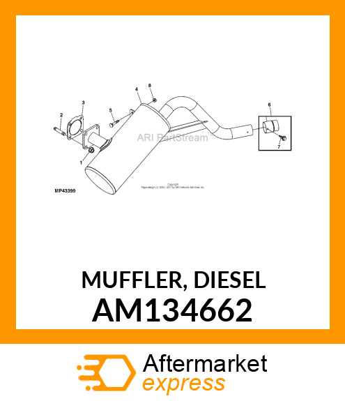MUFFLER, DIESEL AM134662