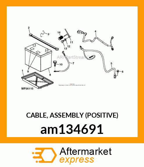 CABLE, ASSEMBLY (POSITIVE) am134691