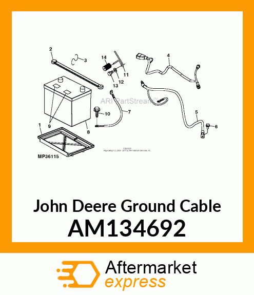 GROUND CABLE, CABLE, ASSEMBLY NEGA AM134692