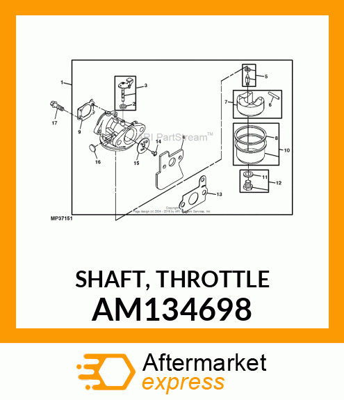 SHAFT, THROTTLE AM134698