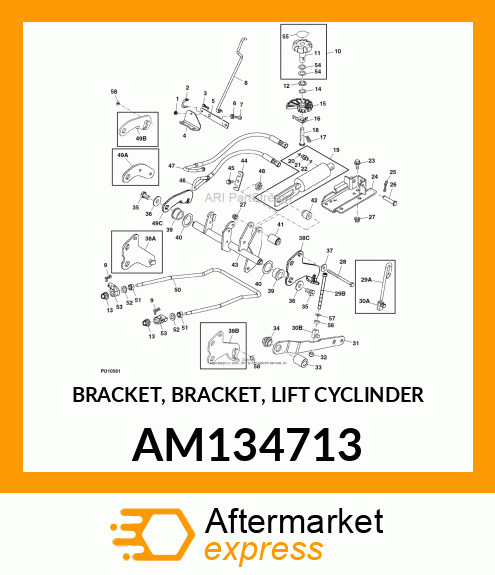 BRACKET, BRACKET, LIFT CYCLINDER AM134713