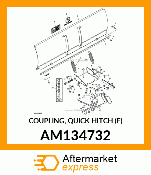 COUPLING, QUICK HITCH (F) AM134732