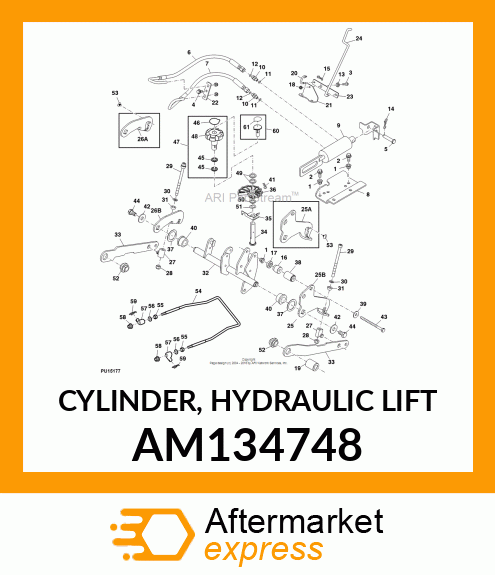 CYLINDER, HYDRAULIC LIFT AM134748