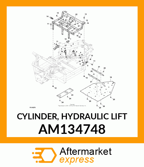 CYLINDER, HYDRAULIC LIFT AM134748