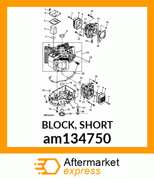 BLOCK, SHORT am134750