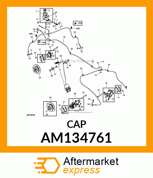 Cap - CAP, CAP, MASTER CYLINDER AM134761