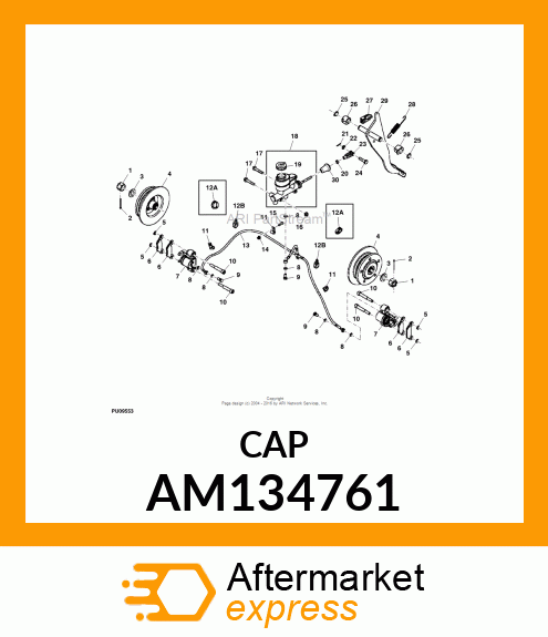 Cap - CAP, CAP, MASTER CYLINDER AM134761