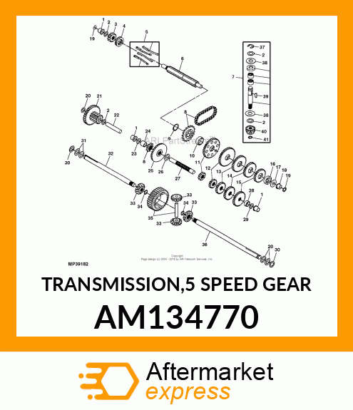 TRANSMISSION,5 SPEED GEAR AM134770