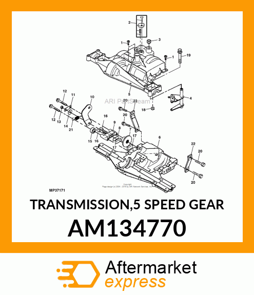 TRANSMISSION,5 SPEED GEAR AM134770