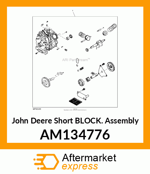 SHORT BLOCK ASSEMBLY, SHORT BLOCK AM134776