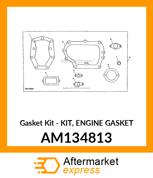 Gasket Kit - KIT, ENGINE GASKET AM134813