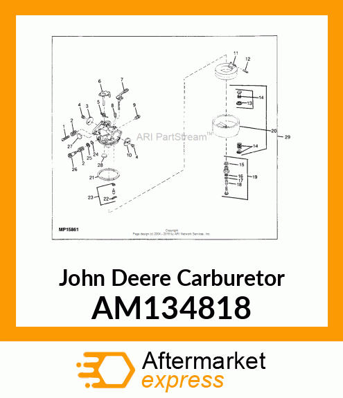 CARBURETOR ASSEMBLY AM134818