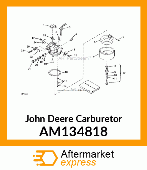 CARBURETOR ASSEMBLY AM134818