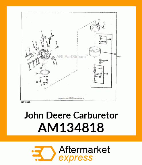 CARBURETOR ASSEMBLY AM134818