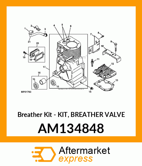 Breather Kit - KIT, BREATHER VALVE AM134848