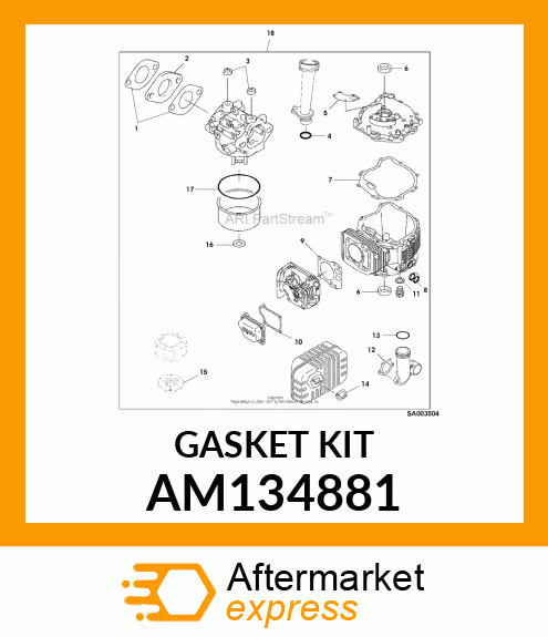 KIT, ENGINE GASKET AM134881