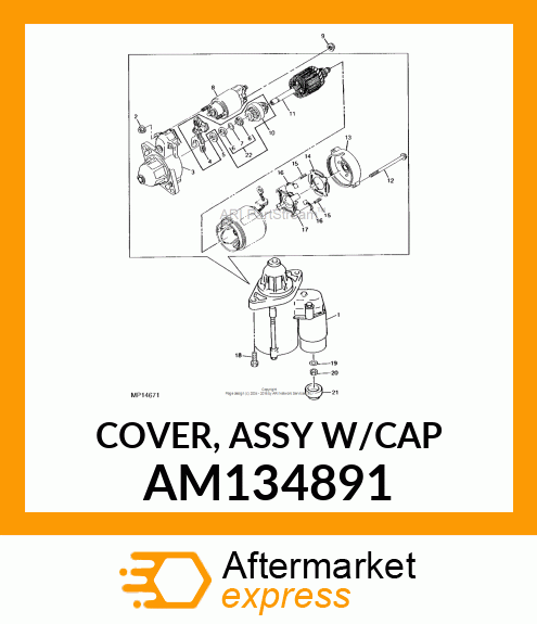 COVER, ASSY W/CAP AM134891