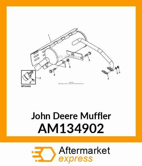 MUFFLER 4X2, TURF AM134902