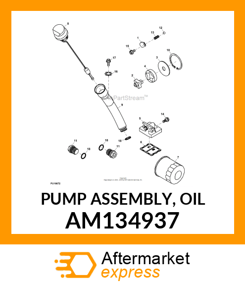 PUMP ASSEMBLY, OIL AM134937