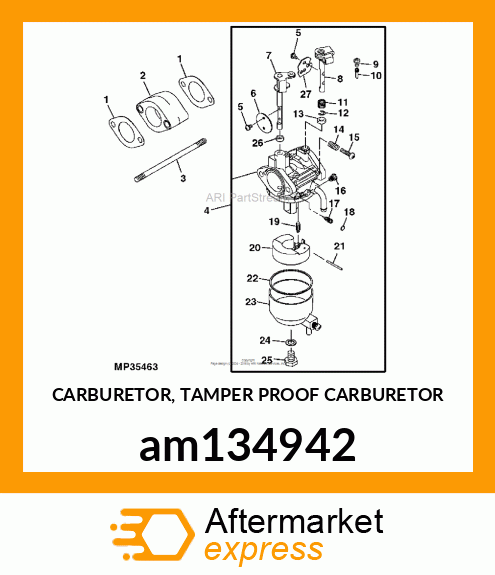 CARBURETOR, TAMPER PROOF CARBURETOR am134942