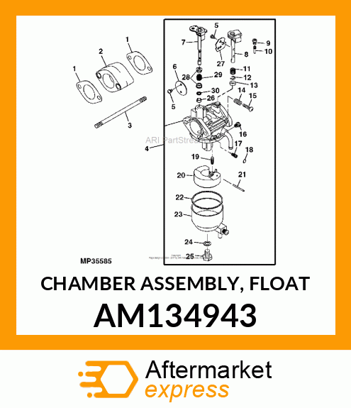 CHAMBER ASSEMBLY, FLOAT AM134943